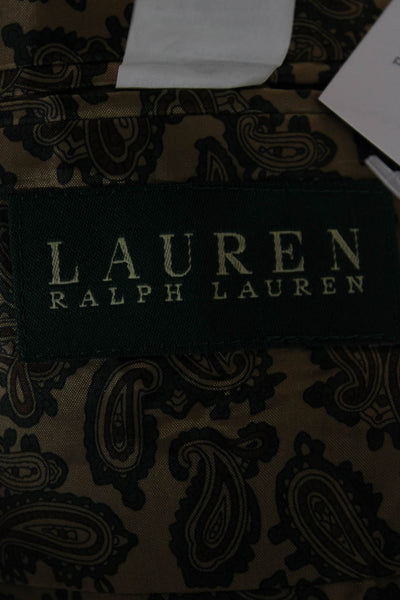 Lauren Ralph Lauren Mens Brown Polyester Blazer Button Collared Classic Size 46
