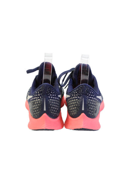 Nike Womens Woven Neon Sole Detail Athletic Sneakers Blue Size 6