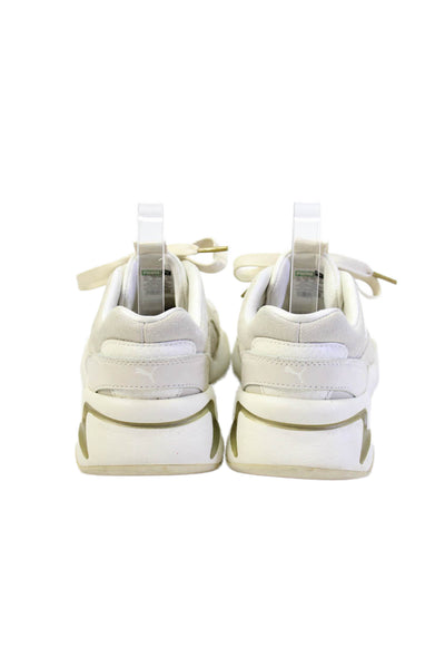 Puma Womens Suede Panel Athletic Sneakers Light Beige Size 6