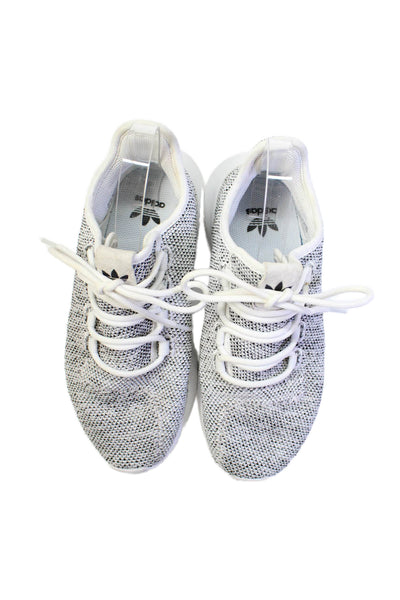 Adidas Womens Woven Stretch Lace Up Athletic Sneakers Gray Size 4