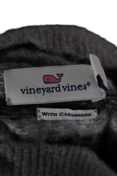 Vineyard Vines Womens Pullover Sweater Fair Isle Mock Neck Gray Size 2XS
