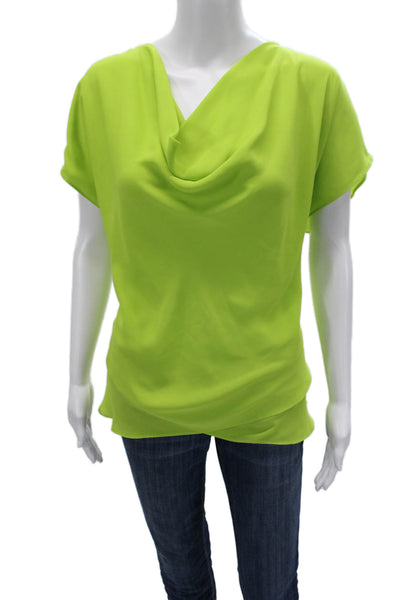 Joseph Ribkoff Womens Green Short Sleeve Polyester Blouse Size 8