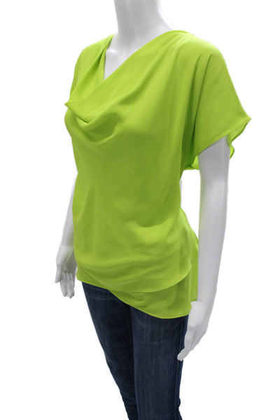 Joseph Ribkoff Womens Green Short Sleeve Polyester Blouse Size 8