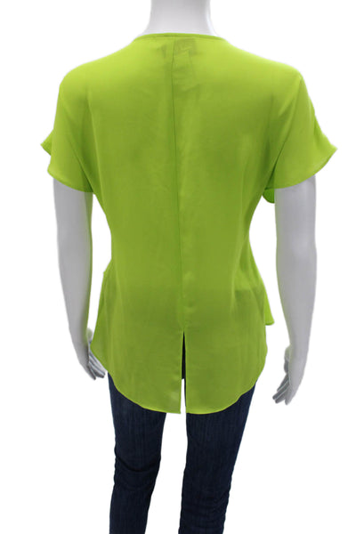 Joseph Ribkoff Womens Green Short Sleeve Polyester Blouse Size 8