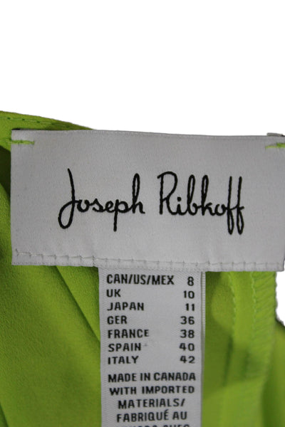 Joseph Ribkoff Womens Green Short Sleeve Polyester Blouse Size 8