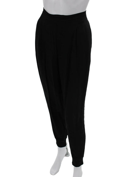 Eileen Fisher Women Harem Jogger Pants Silk Black Zip Petite Size S