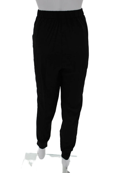 Eileen Fisher Women Harem Jogger Pants Silk Black Zip Petite Size S