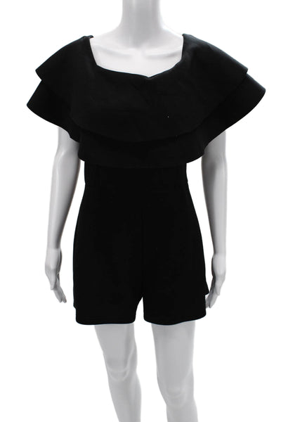 Endless Rose Women Short Sleeve Jumpsuit Romper Black Size M