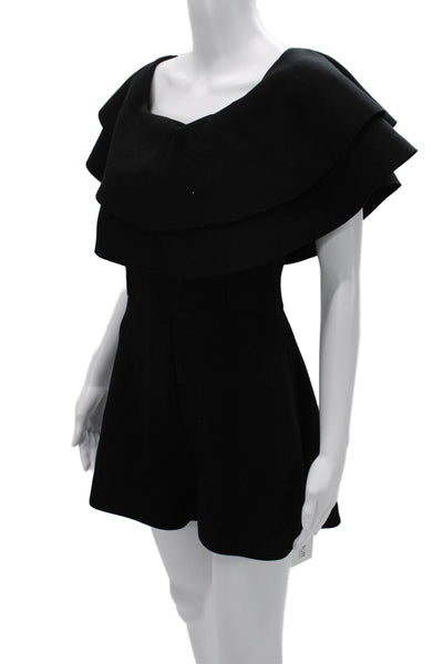 Endless Rose Women Short Sleeve Jumpsuit Romper Black Size M