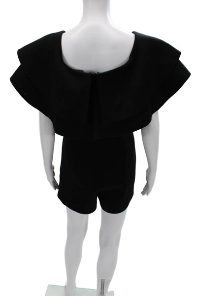 Endless Rose Women Short Sleeve Jumpsuit Romper Black Size M