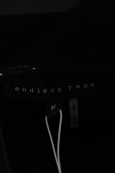 Endless Rose Women Short Sleeve Jumpsuit Romper Black Size M