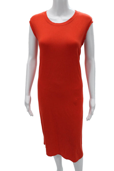 Eileen Fisher Women Red Sheath Tank Dress Mid-Calf Petites Size S