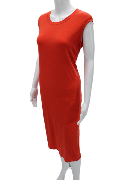 Eileen Fisher Women Red Sheath Tank Dress Mid-Calf Petites Size S
