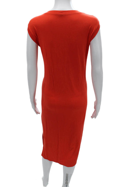 Eileen Fisher Women Red Sheath Tank Dress Mid-Calf Petites Size S