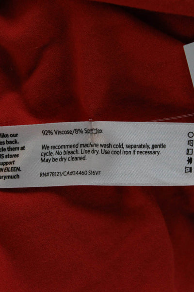 Eileen Fisher Women Red Sheath Tank Dress Mid-Calf Petites Size S