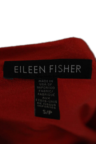 Eileen Fisher Women Red Sheath Tank Dress Mid-Calf Petites Size S