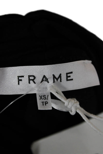 Frame Womens Turtleneck Long Sleeve Black Top Size XS