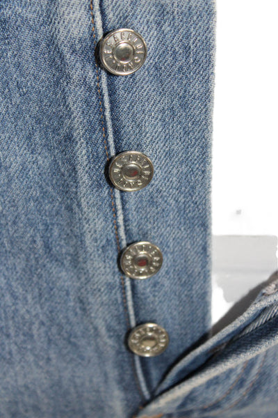 Agolde Womens Cropped Straight High Rise Blue Jeans Size 23