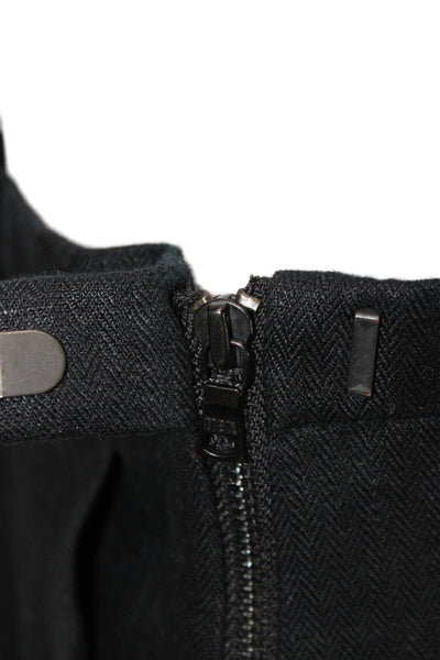 J Crew Women Classic Black Linen Shorts Hook Eye Size 0