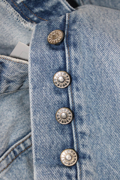Agolde Women Cropped Straight Light Blue High Rise Jeans 25in Size 23