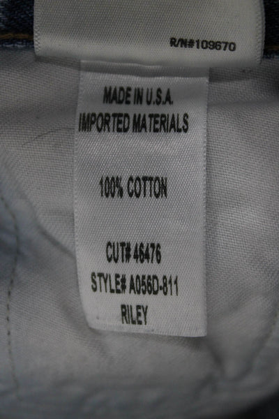 Agolde Women Cropped Straight Light Blue High Rise Jeans 25in Size 23