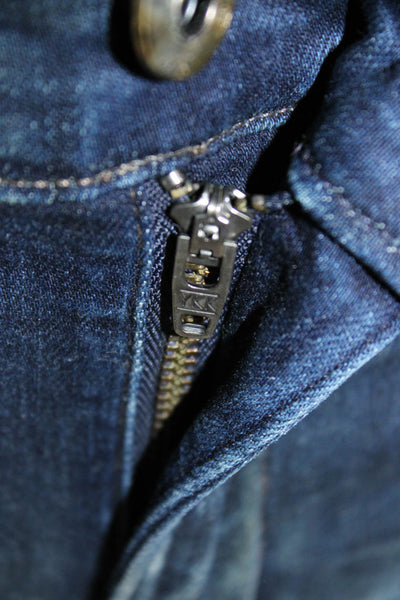 G Star Raw Mens Straight Jeans Dark Blue Mid Rise 99% Cotton Size 26