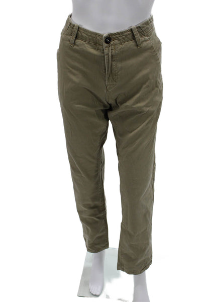 G Star Raw Mens Chinos Green Button Fly 97% Cotton Size 26