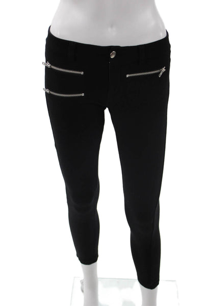 Parker Womens Ankle Jeggings Black Low Rise 25 Inseam Size S
