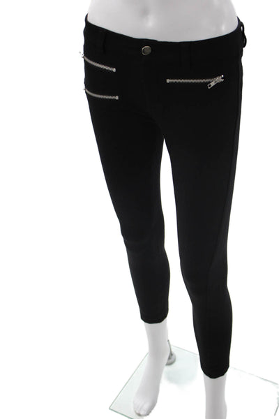 Parker Womens Ankle Jeggings Black Low Rise 25 Inseam Size S