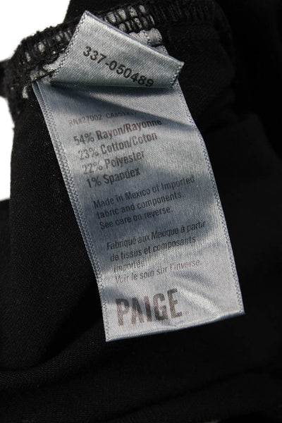 Paige Womens Ankle Cropped Pants Black Mid Rise Size 26