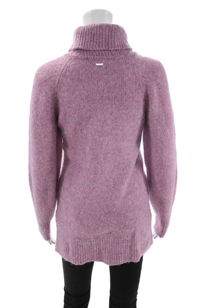 Toccin Womens Purple Turtleneck Pullover Long Sleeve Classic Size XS
