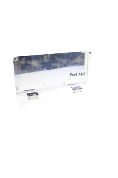rae of light Womens Metallic Magnetic Closure Convertible Clutch Bag White