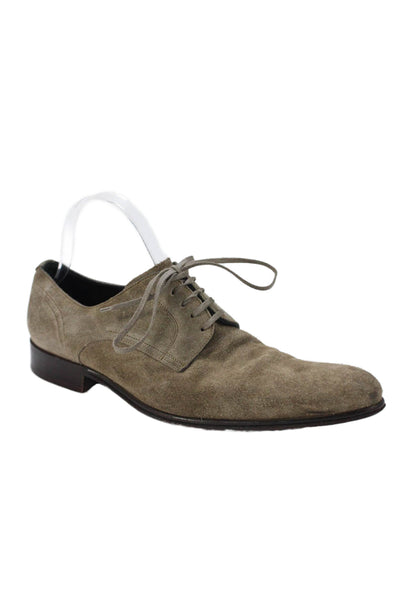 Dolce & Gabbana Mens Suede Lace Up Dress Shoe Oxfords Brown Size 7