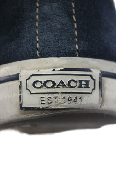 Coach Mens Canvas Kenneth Slide On Sneakers Brown Blue Size 10 B