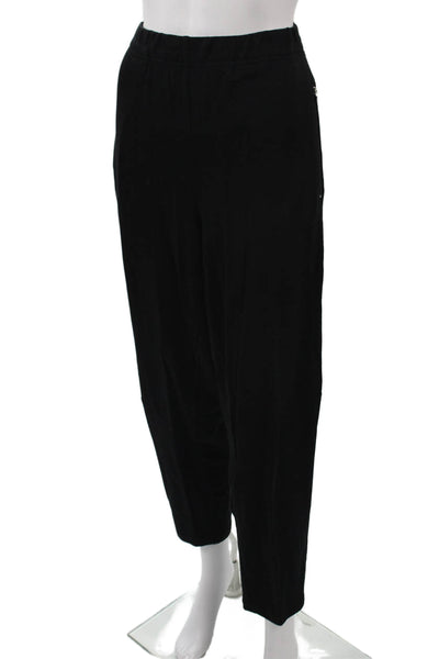 Eileen Fisher Women Black Cropped Ankle Pants Tencel Lyocell Petite Size S