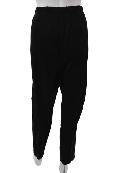 Eileen Fisher Women Black Cropped Ankle Pants Tencel Lyocell Petite Size S