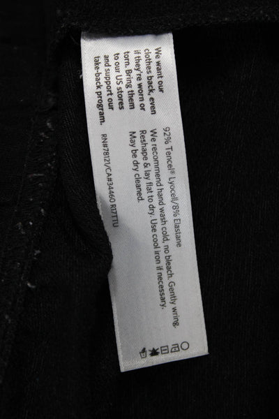 Eileen Fisher Women Black Cropped Ankle Pants Tencel Lyocell Petite Size S
