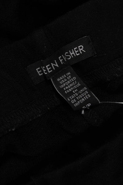 Eileen Fisher Women Black Cropped Ankle Pants Tencel Lyocell Petite Size S