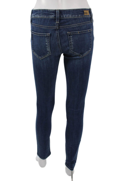 Paige Womens Skinny Ankle Dark Blue Jeans Size 26