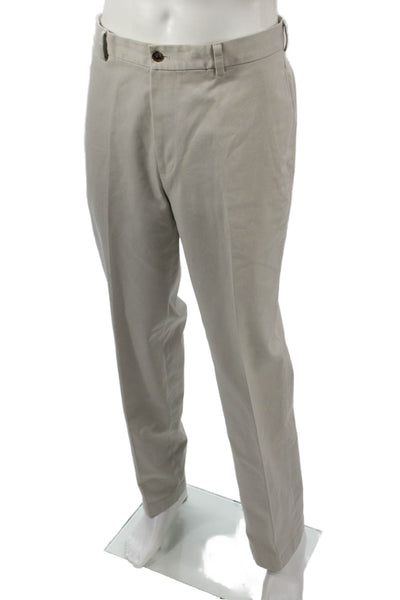 Brooks Brothers Mens Chinos Beige Cotton 32 Inseam Size 36