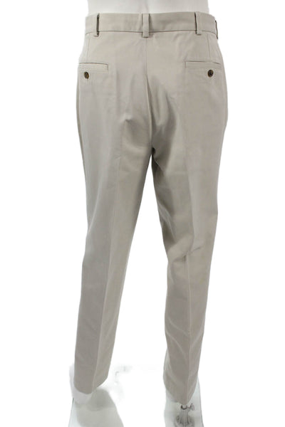 Brooks Brothers Mens Chinos Beige Cotton 32 Inseam Size 36