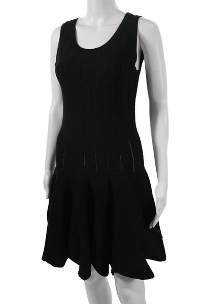 Jonathan Simkhai Womens Black Sleeveless Sweater Dress Knee Length Size S
