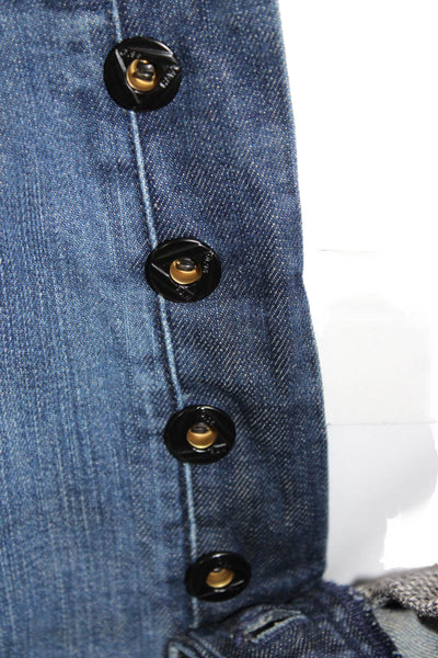 G Star Raw Women Dark Blue Tapered Ankle Jeans Mid Rise 34 Inseam Size 28