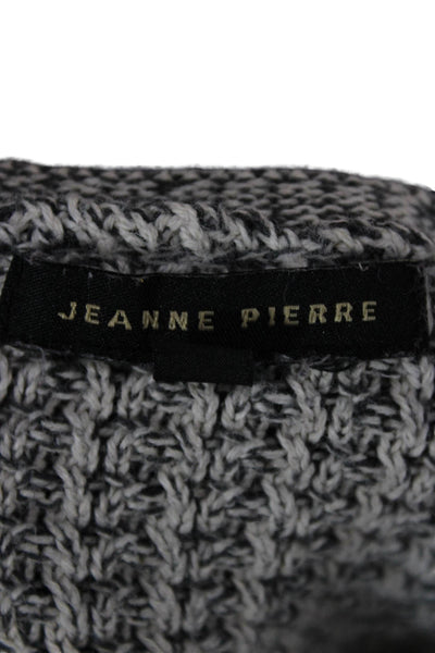Jeanne Pierre Womens Pullover Sweater Gray Cotton Crew Neck Long Sleeve Size XS