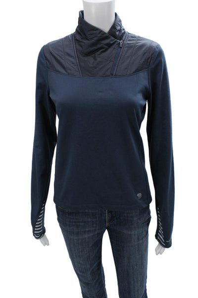 Mountain Hard Wear Women Pullover Sweatshirt Dark Blue Mock Neck Size XS