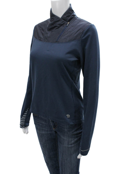 Mountain Hard Wear Women Pullover Sweatshirt Dark Blue Mock Neck Size XS