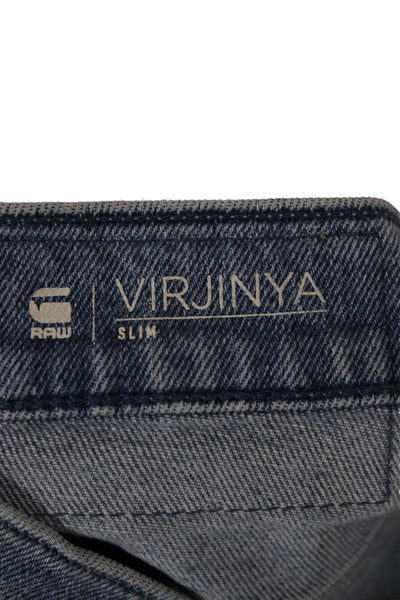 G Star Raw Women Cropped Light Blue Jeans Size 32