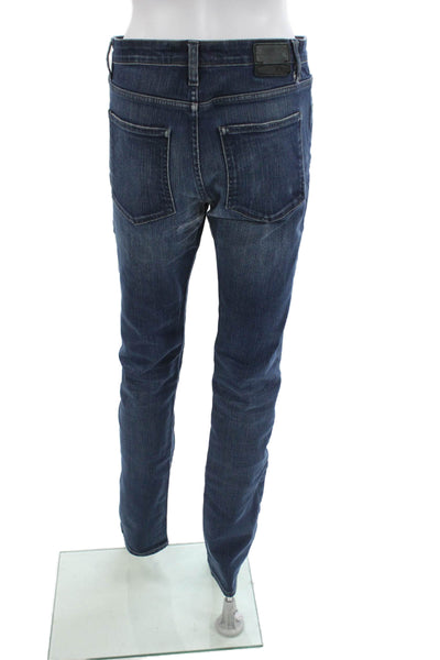 Closed Mens Straight Jeans Dark Blue Mid Rise Cotton Elastane Size 31
