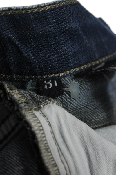 Closed Mens Straight Jeans Dark Blue Mid Rise Cotton Elastane Size 31