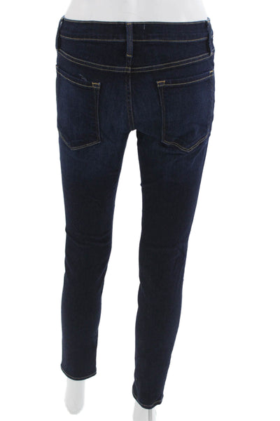 Frame Womens Dark Blue Ankle Skinny Mid-Rise Jeans Size 30